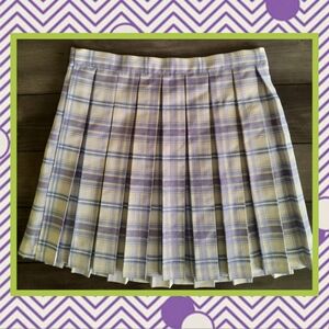 Plaid Pleated Skirt